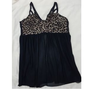 TORRID plus leopard print lyngerie baby doll 2X